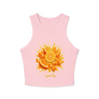 Orange Slice Splash Racer Tank Top | Citrus Fruit Graphic