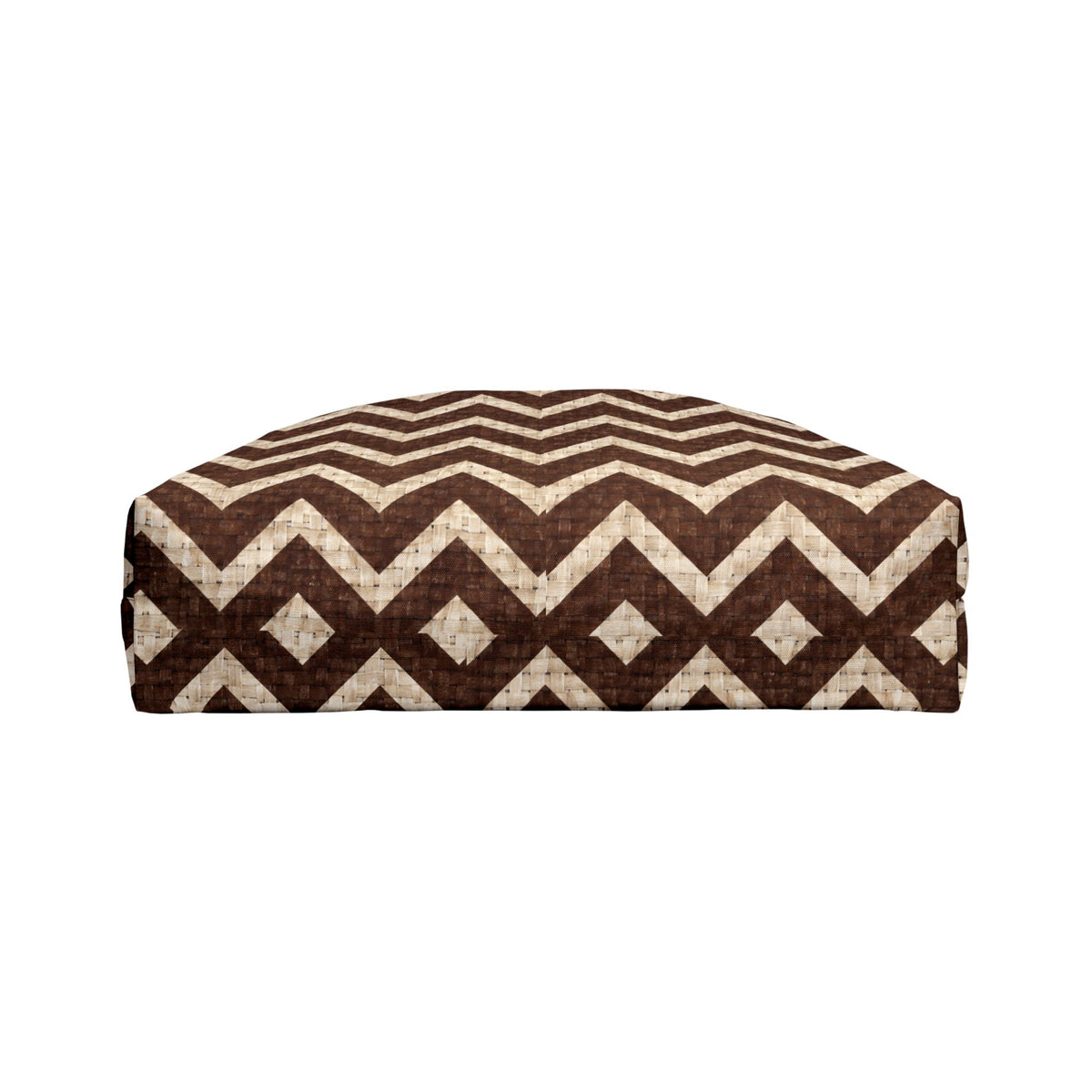 Chevron Weekender Tote Bag — Brown Rustic Zigzag Travel Tote