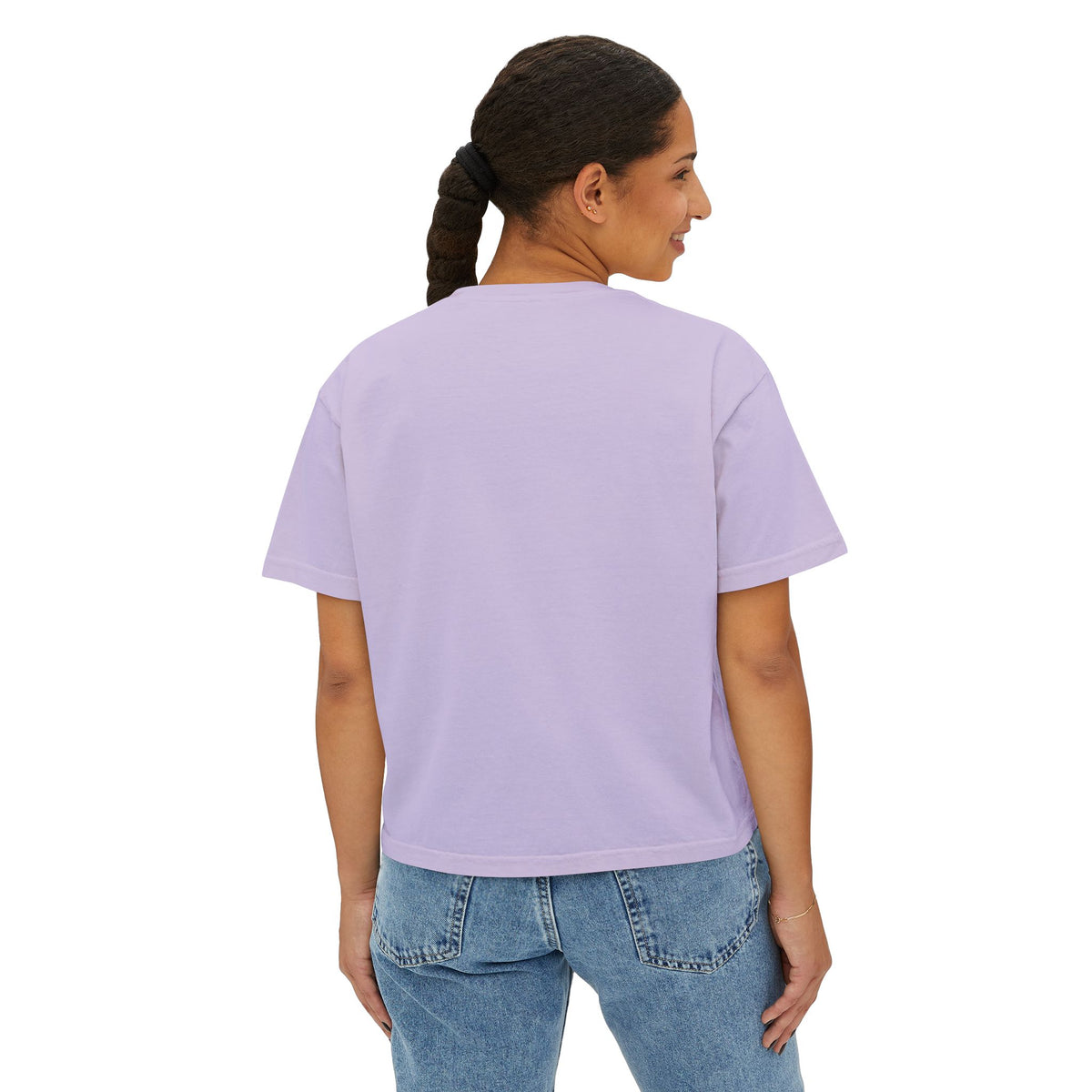 Women's Boxy Tee — Brown Spaniel Dog Graphic T‑Shirt