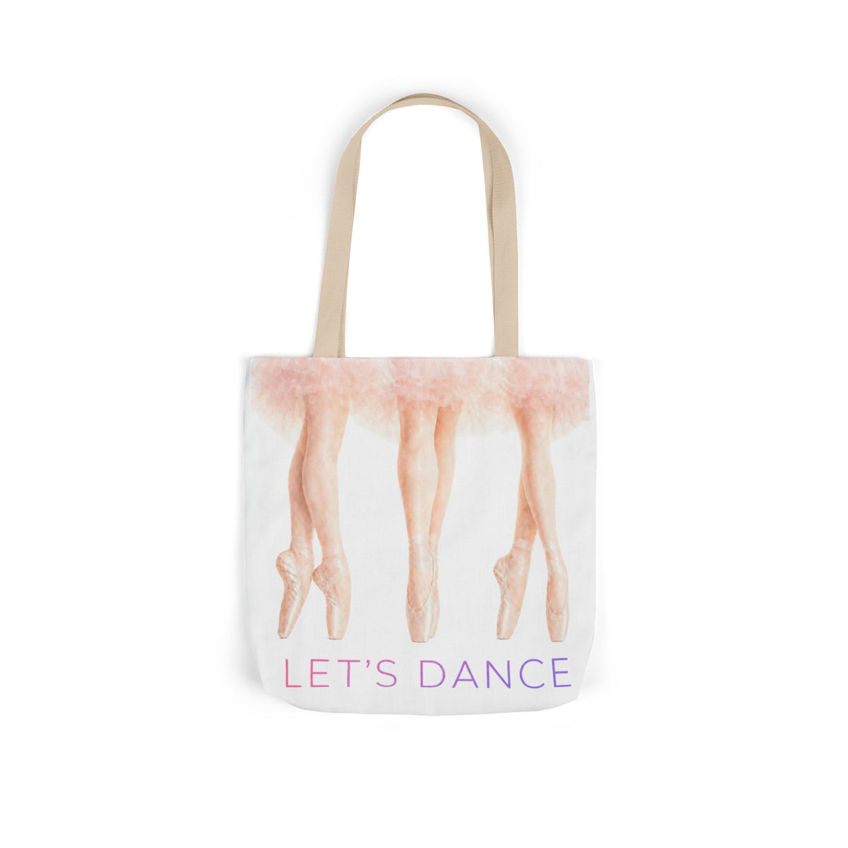 Ballet Tote Bag — 'Let's Dance' Ballerina Canvas Tote