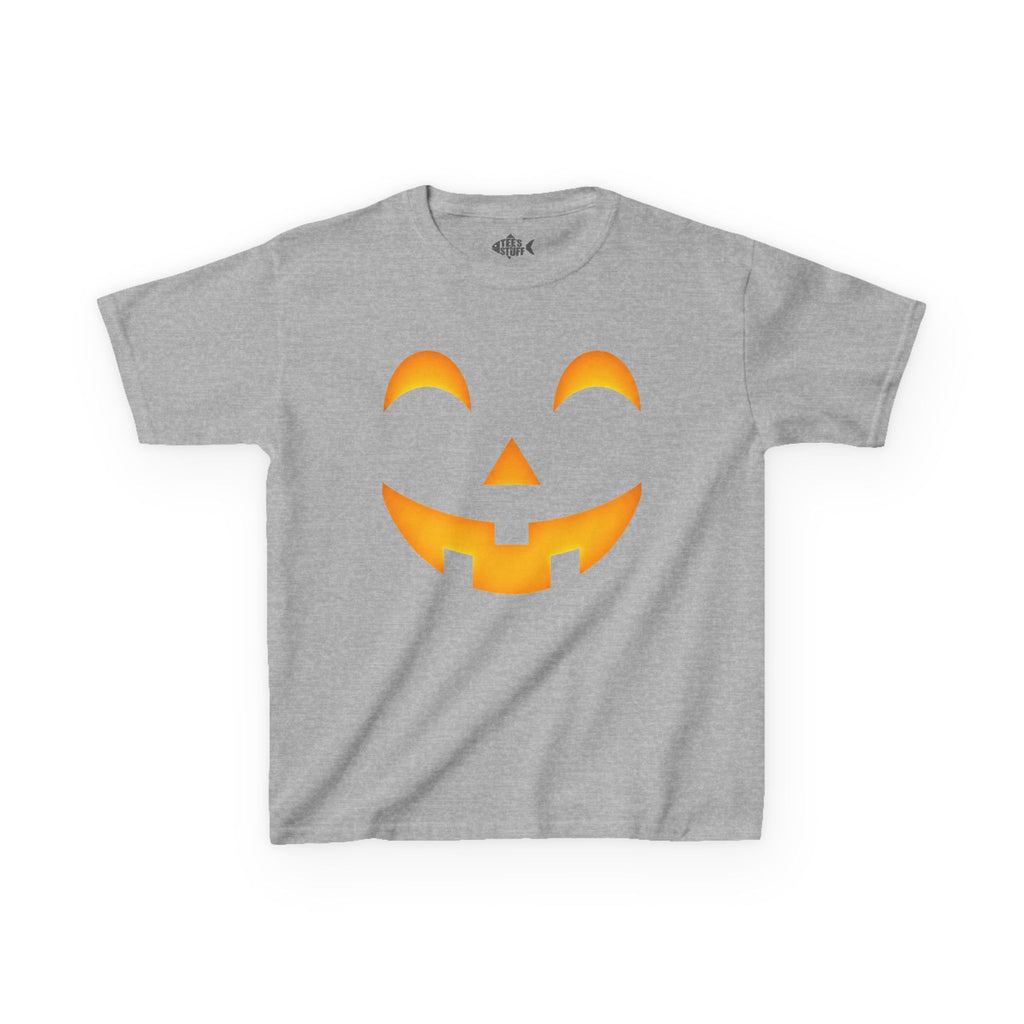 Kids Halloween Pumpkin Face Tee — Cute Jack-O'-Lantern T-Shirt for Children
