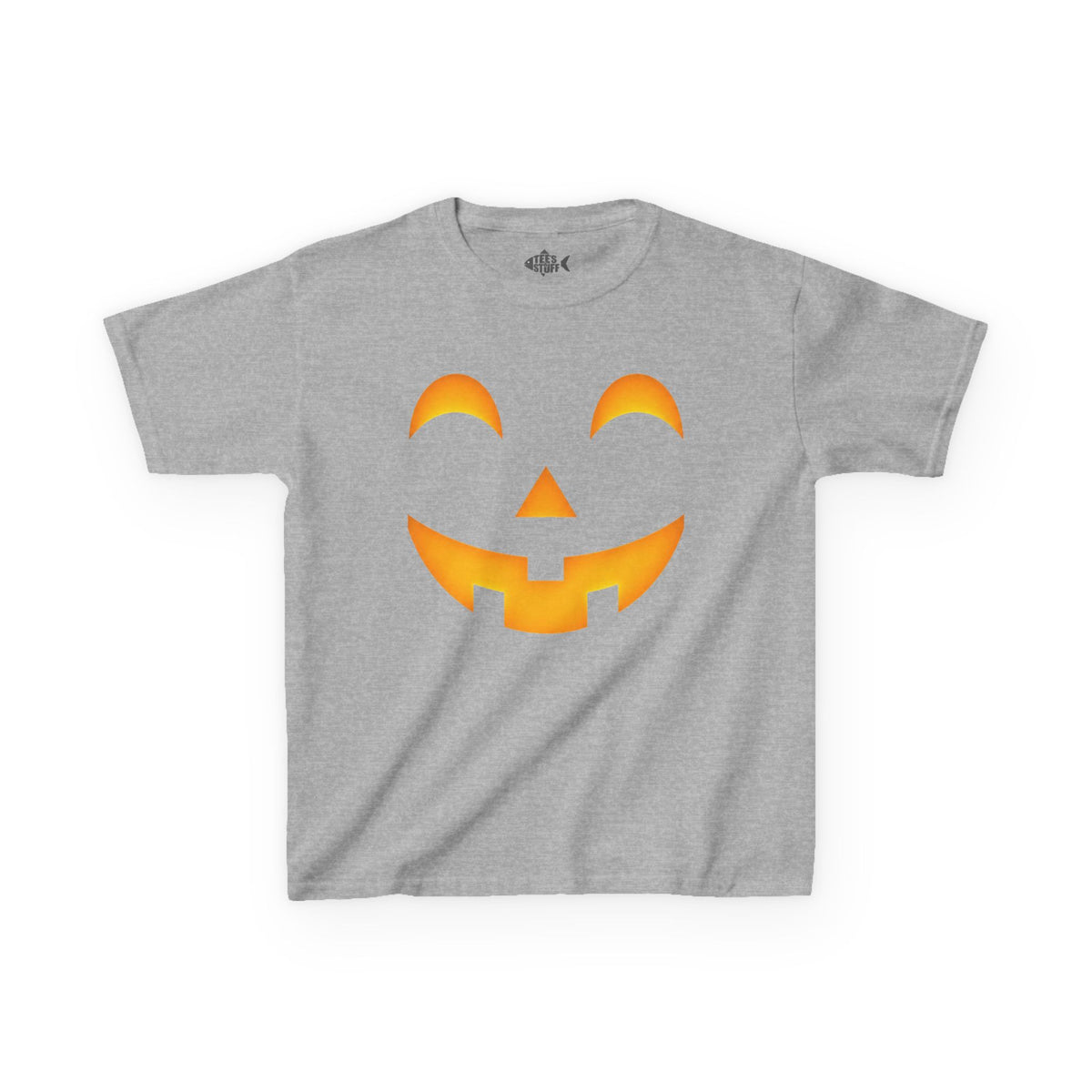 Kids Halloween Pumpkin Face Tee — Cute Jack-O'-Lantern T-Shirt for Children