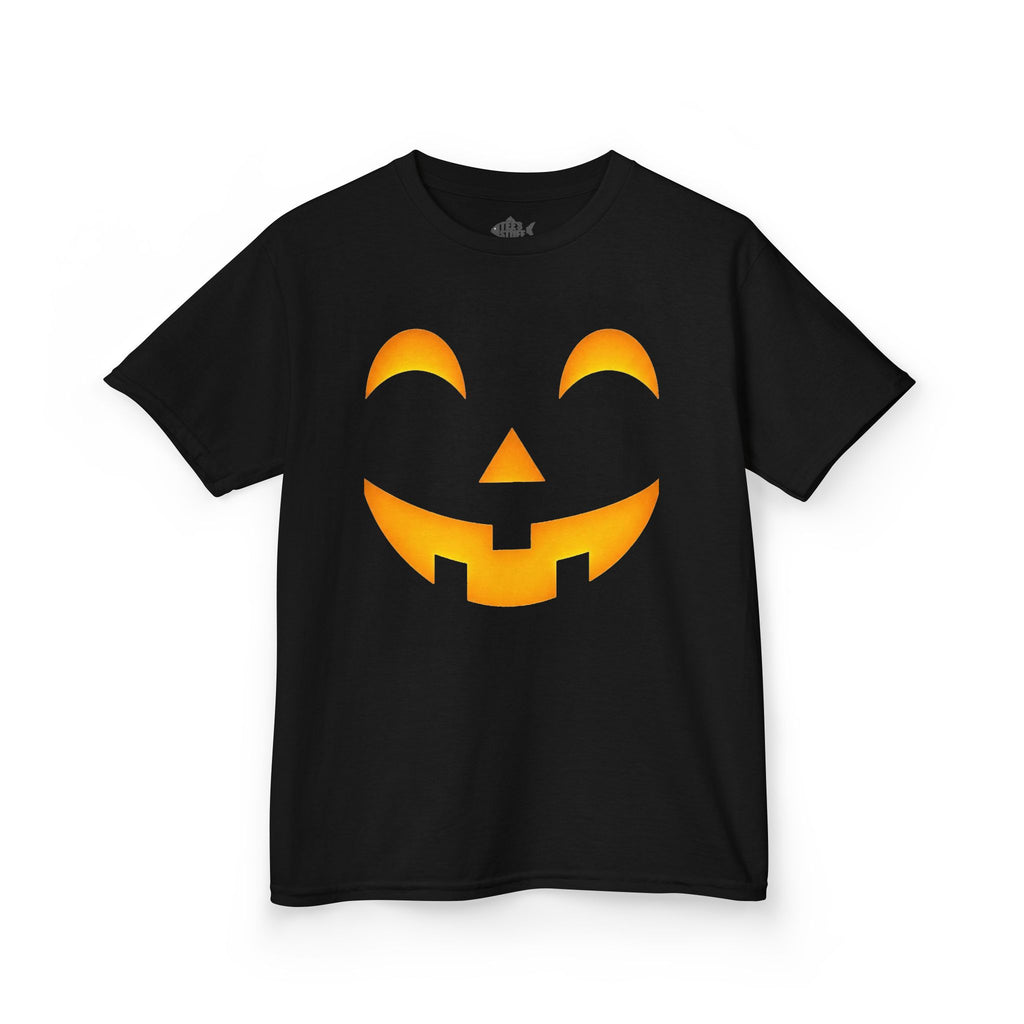 Kids Halloween Pumpkin Face Tee — Cute Jack-O'-Lantern T-Shirt for Children