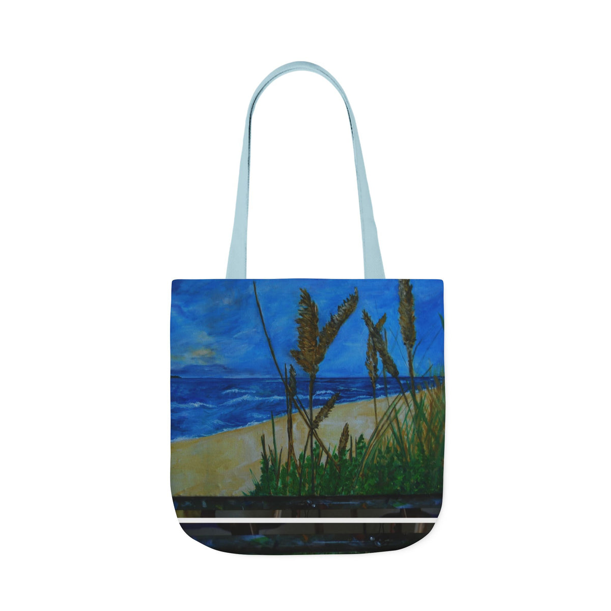 Beach Grasses Canvas Tote — Seaside Painting Reusable Bag Original art by Doulton
