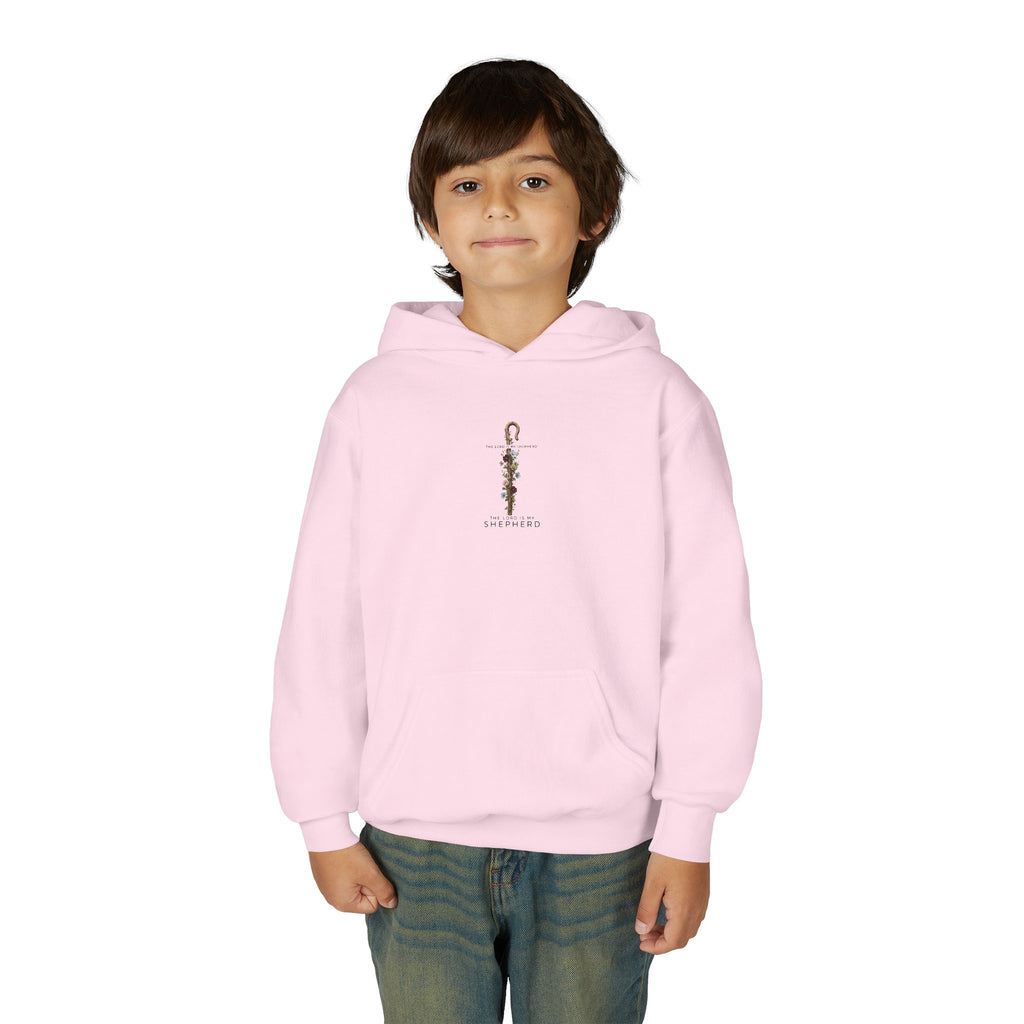 "The Lord Is My Shepherd" -Youth Heavy Blend Hooded Sweatshirt