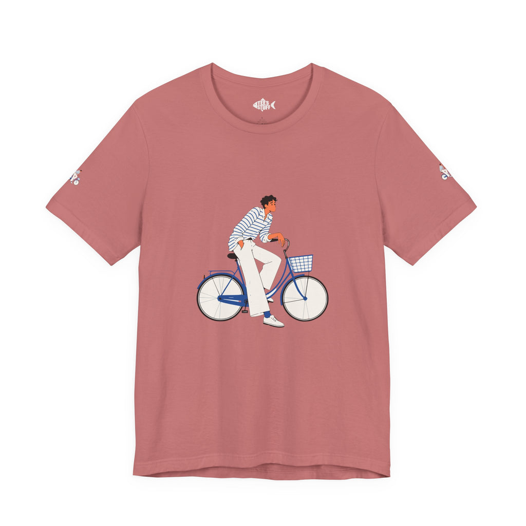 Bicycle Rider Illustration Jersey Tee
