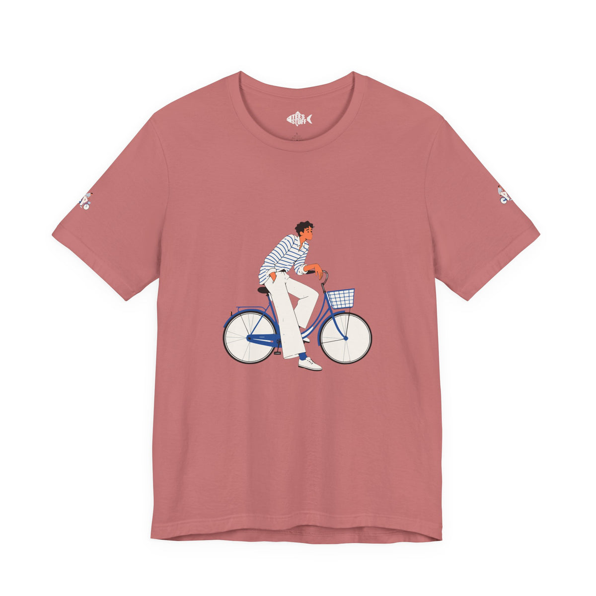 Bicycle Rider Illustration Jersey Tee