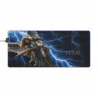 LED Gaming Mouse Pad — Storm Angel Design with TUERI Name, RGB Extended Desk Mat