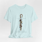 Shepherd Floral Staff T‑Shirt — 'The Lord Is My Shepherd' Faith Tee