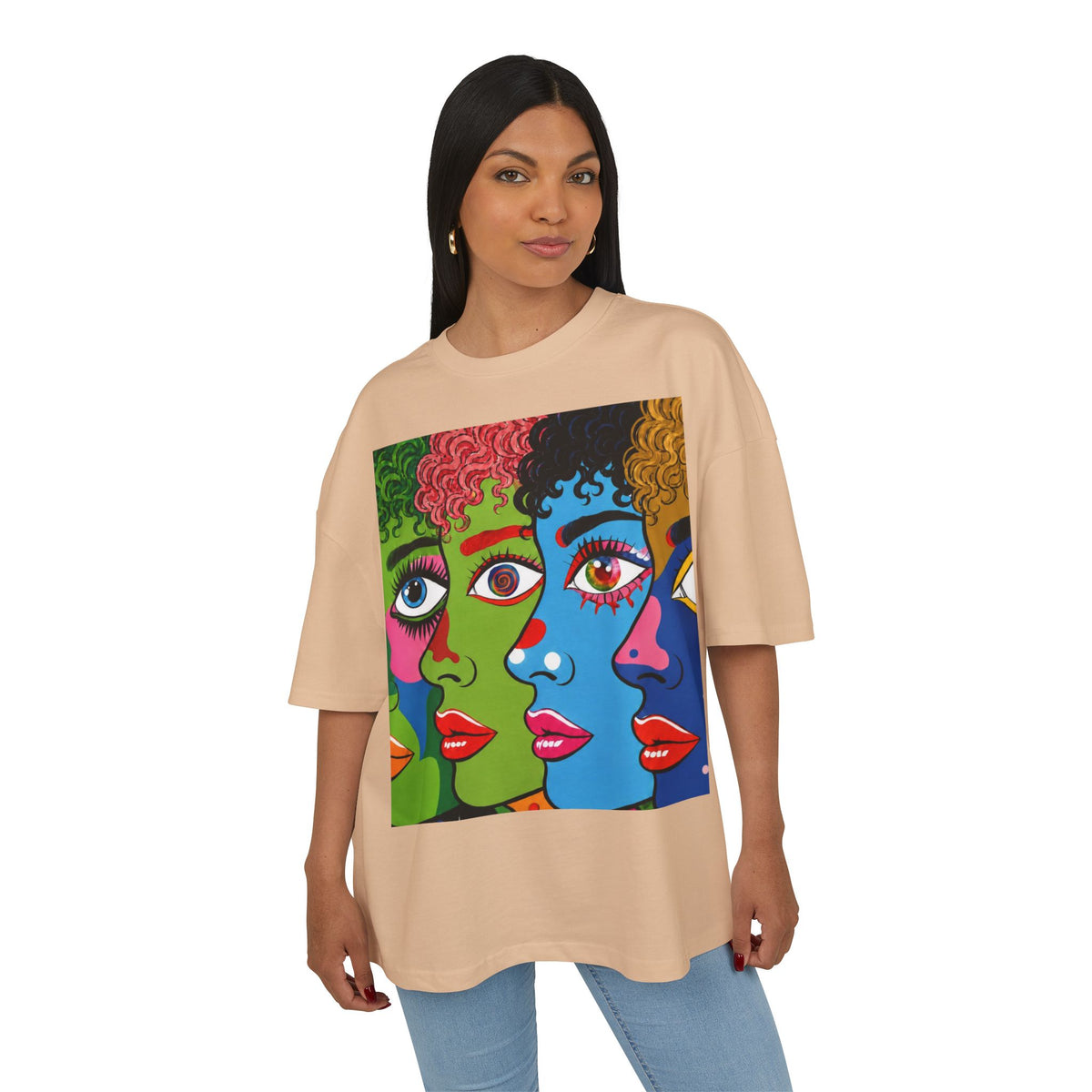 Colorful Pop Art Faces Tee