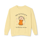 Faith Crewneck Sweatshirt — "When the Praises Go Up, The Blessings Come Down" Cute Choir Design