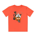 Kids Halloween Trick or Treat T-Shirt — Cute Pumpkin, Ghost & Black Cat Design