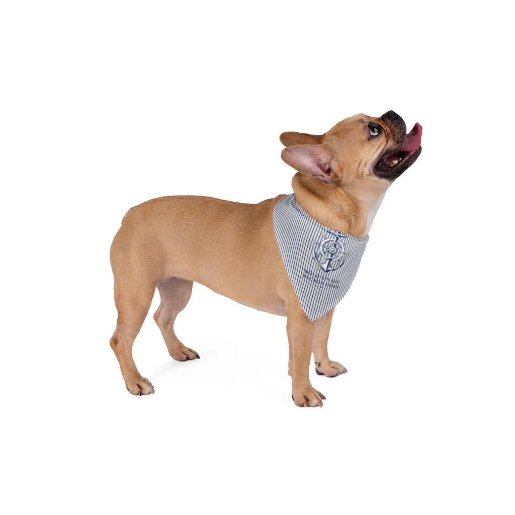 Pet-Nautical Anchor Striped Pet Bandana