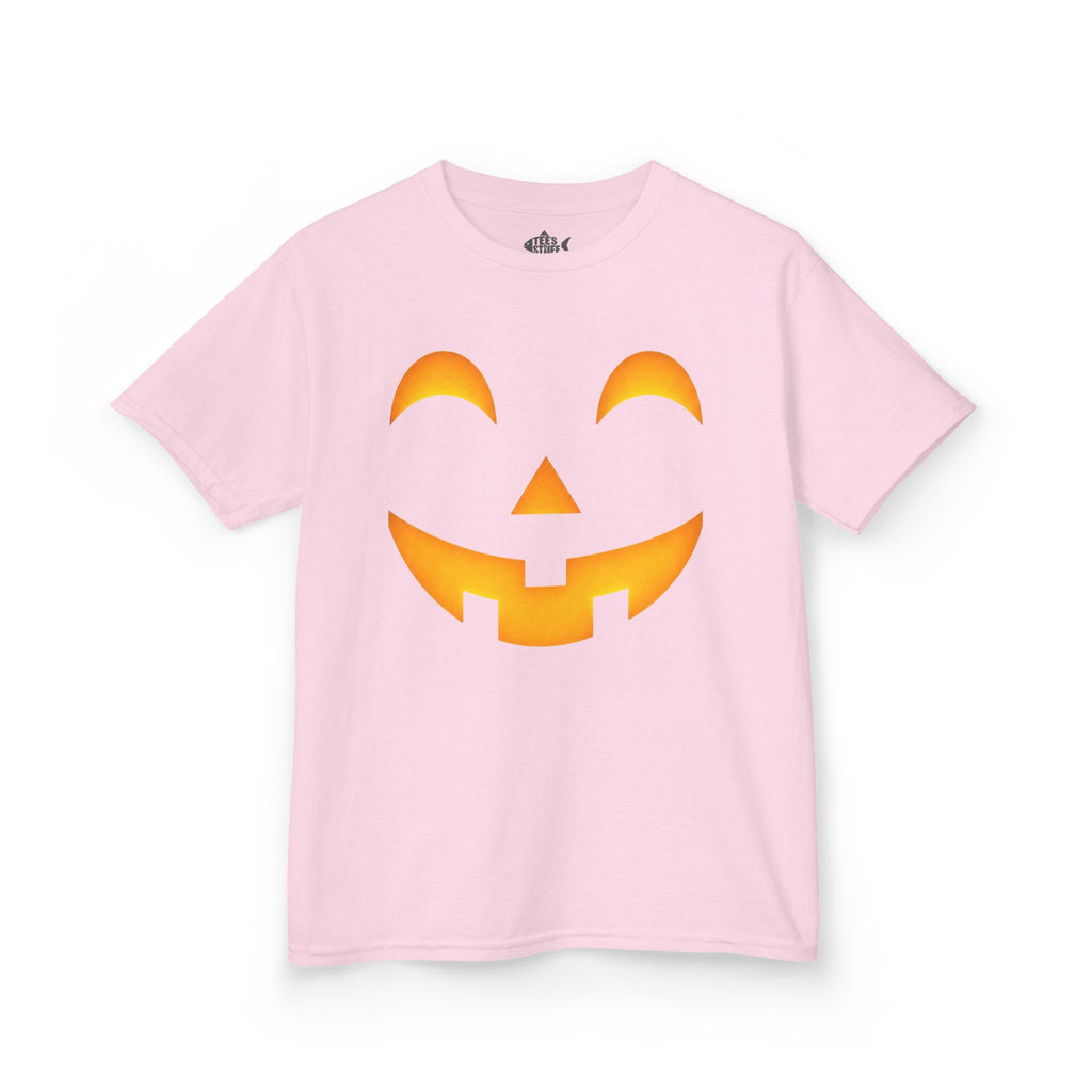 Kids Halloween Pumpkin Face Tee — Cute Jack-O'-Lantern T-Shirt for Children