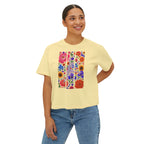 Floral Ballet Dancer Tee | Boxy Crop Shirt