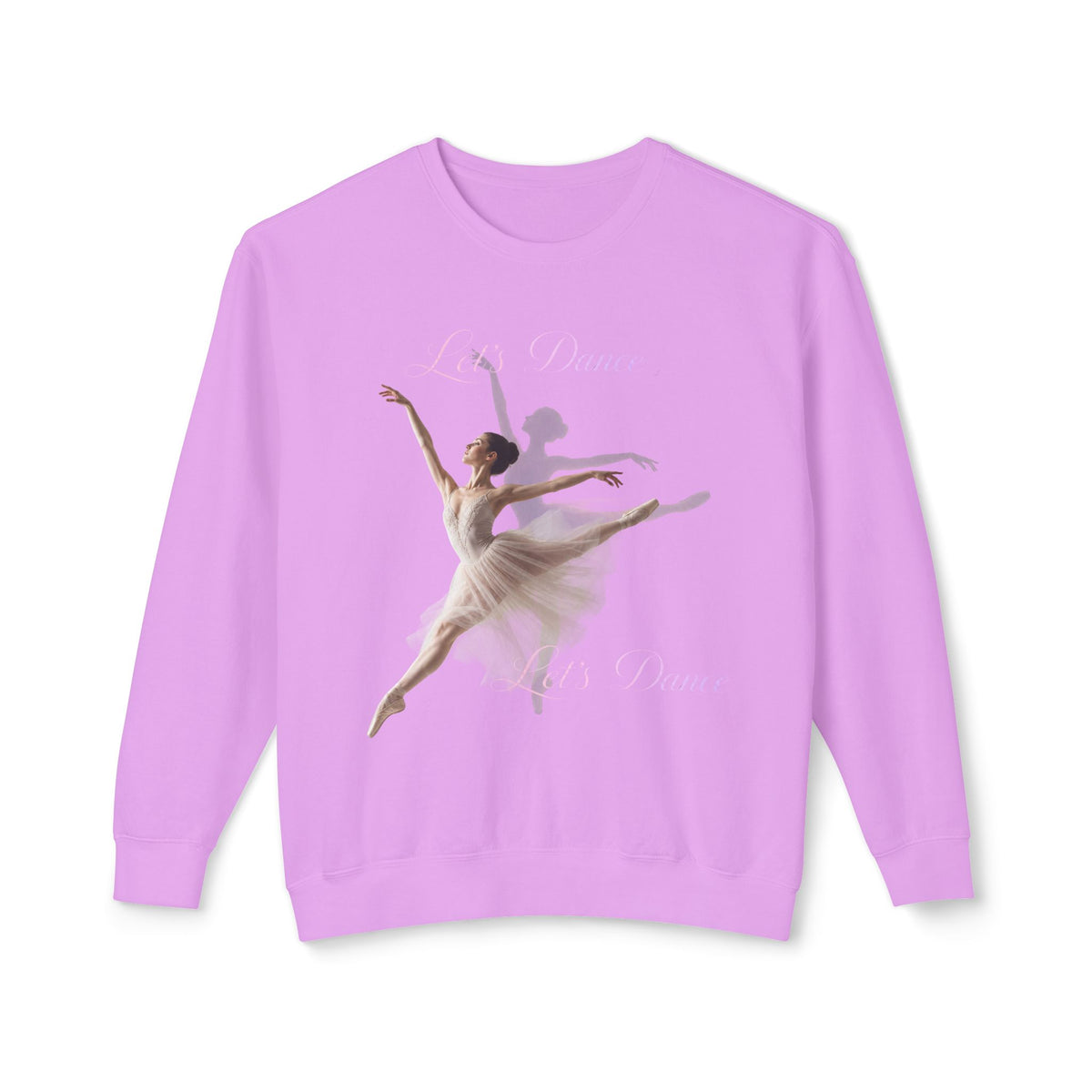 "Let's Dance" Ballerina Unisex Lightweight Crewneck Sweatshirt