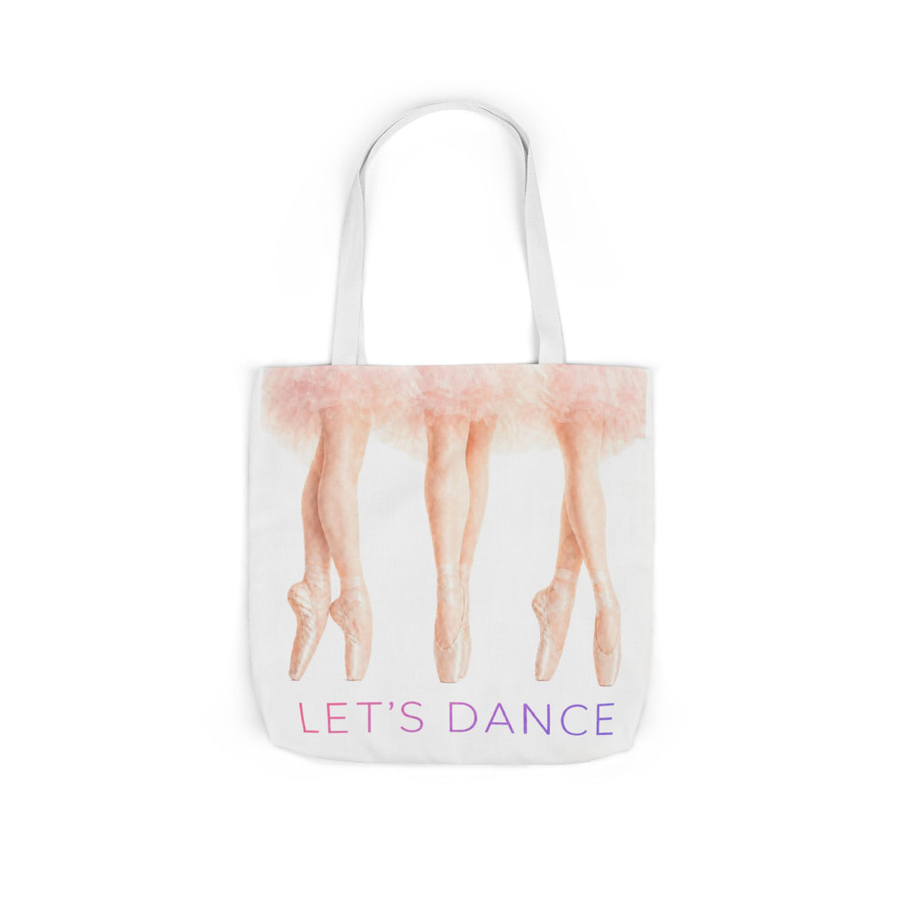 Ballet Tote Bag — 'Let's Dance' Ballerina Canvas Tote
