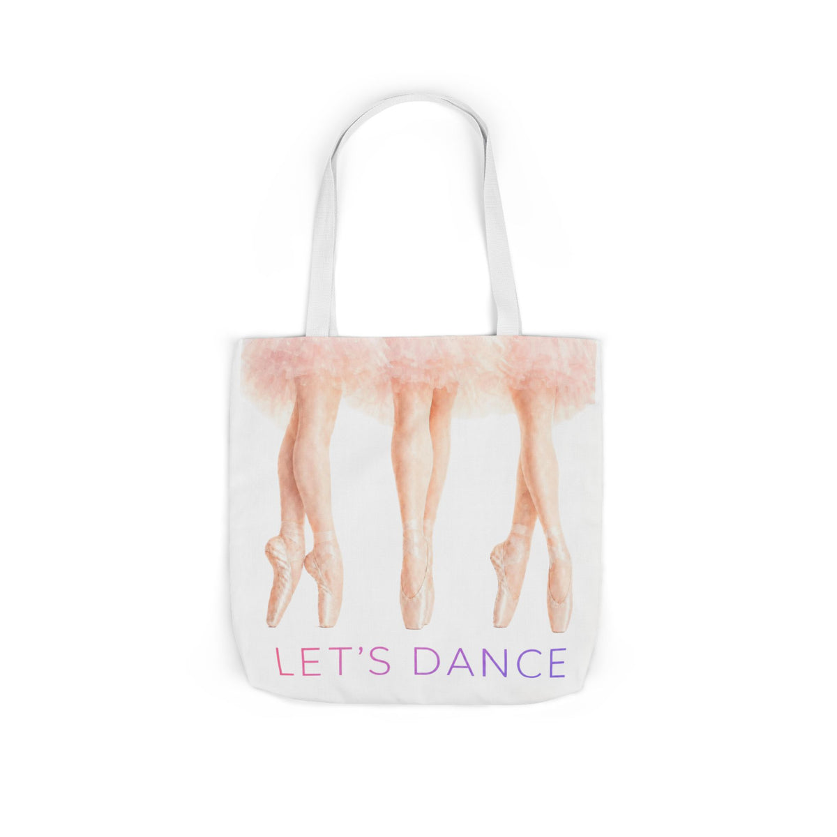 Ballet Tote Bag — 'Let's Dance' Ballerina Canvas Tote