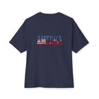 American Flag Poppy Tee Shirt -Unisex Oversized Boxy Tee
