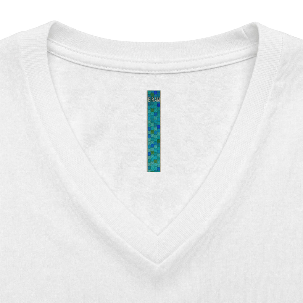 Orange Slice Splash T-Shirt | Citrus Fruit V-Neck Tee