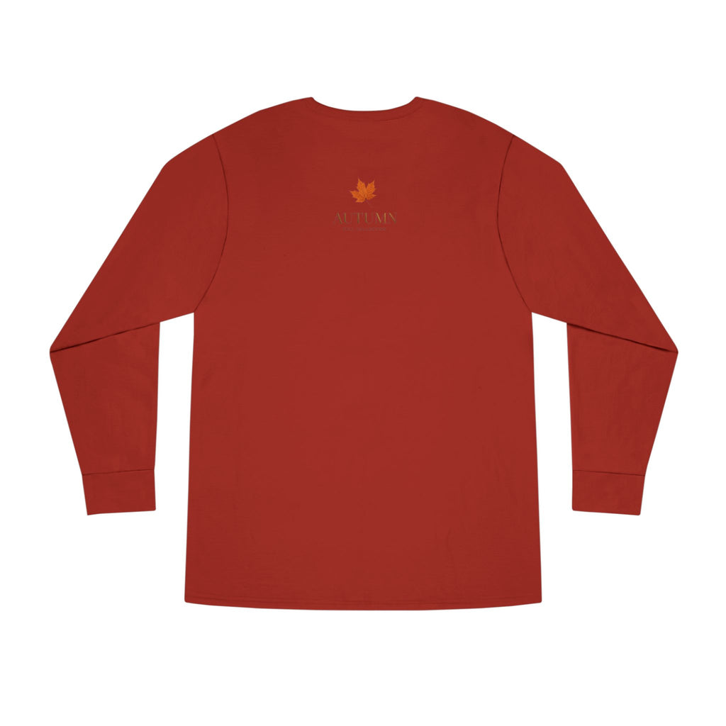 Autumn Leaves Long Sleeve Tee — 'AUTUMN' Maple Graphic Cozy Fall Shirt