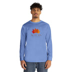 Autumn Leaves Long Sleeve Tee — 'AUTUMN' Maple Graphic Cozy Fall Shirt
