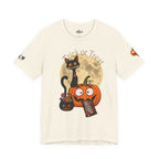 Halloween Cat & Pumpkin Tee — "Trick or Treat" Graphic T-Shirt
