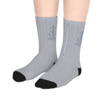 Nautical Crew Socks Blue Pinstripe Mid-Length Socks — Classic Nautical