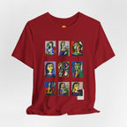 Picasso Portrait Grid T‑Shirt — Colorful Cubist Faces Art Tee