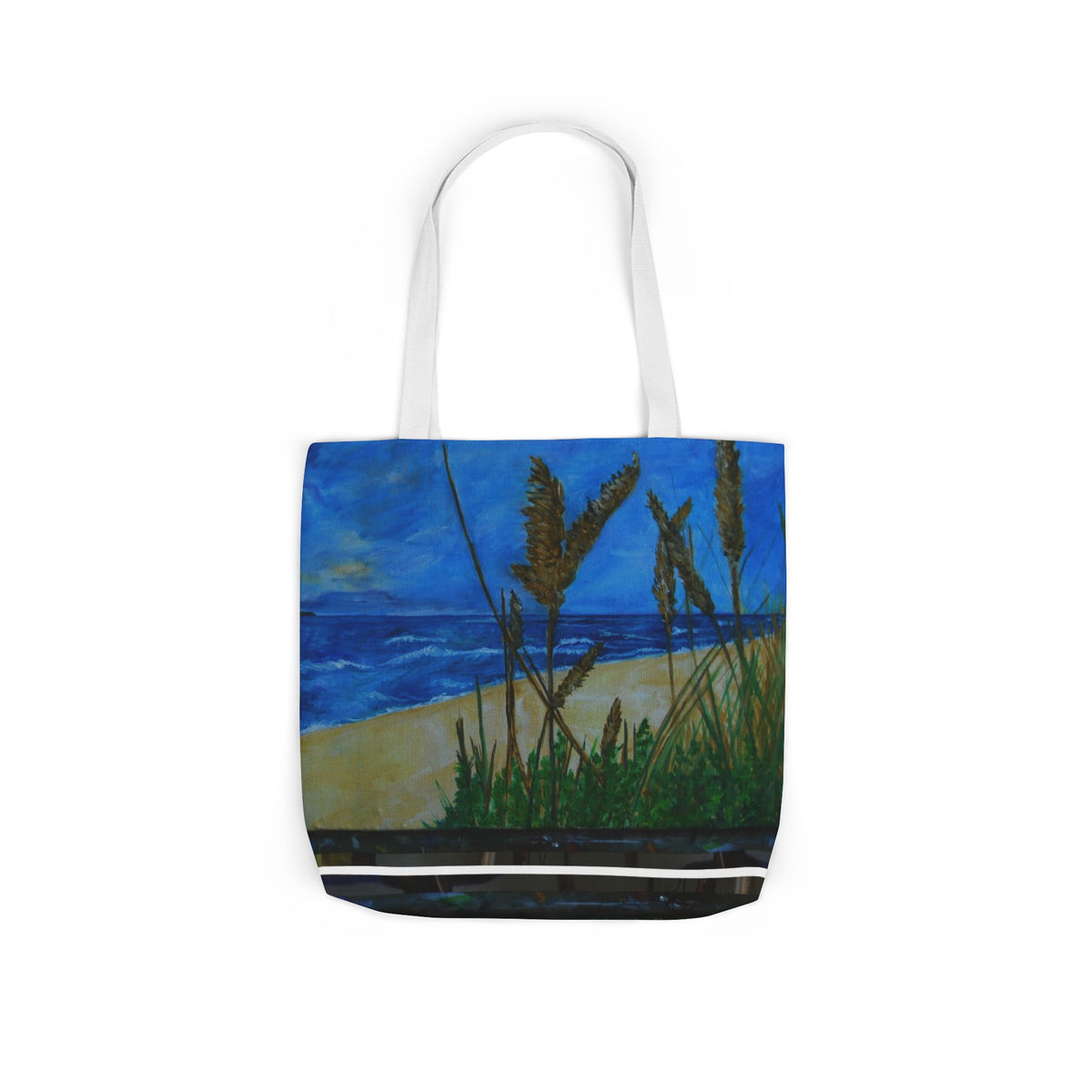 Beach Grasses Canvas Tote — Seaside Painting Reusable Bag Original art by Doulton