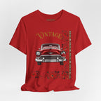 Vintage Classic Car Floral Graphic T-Shirt