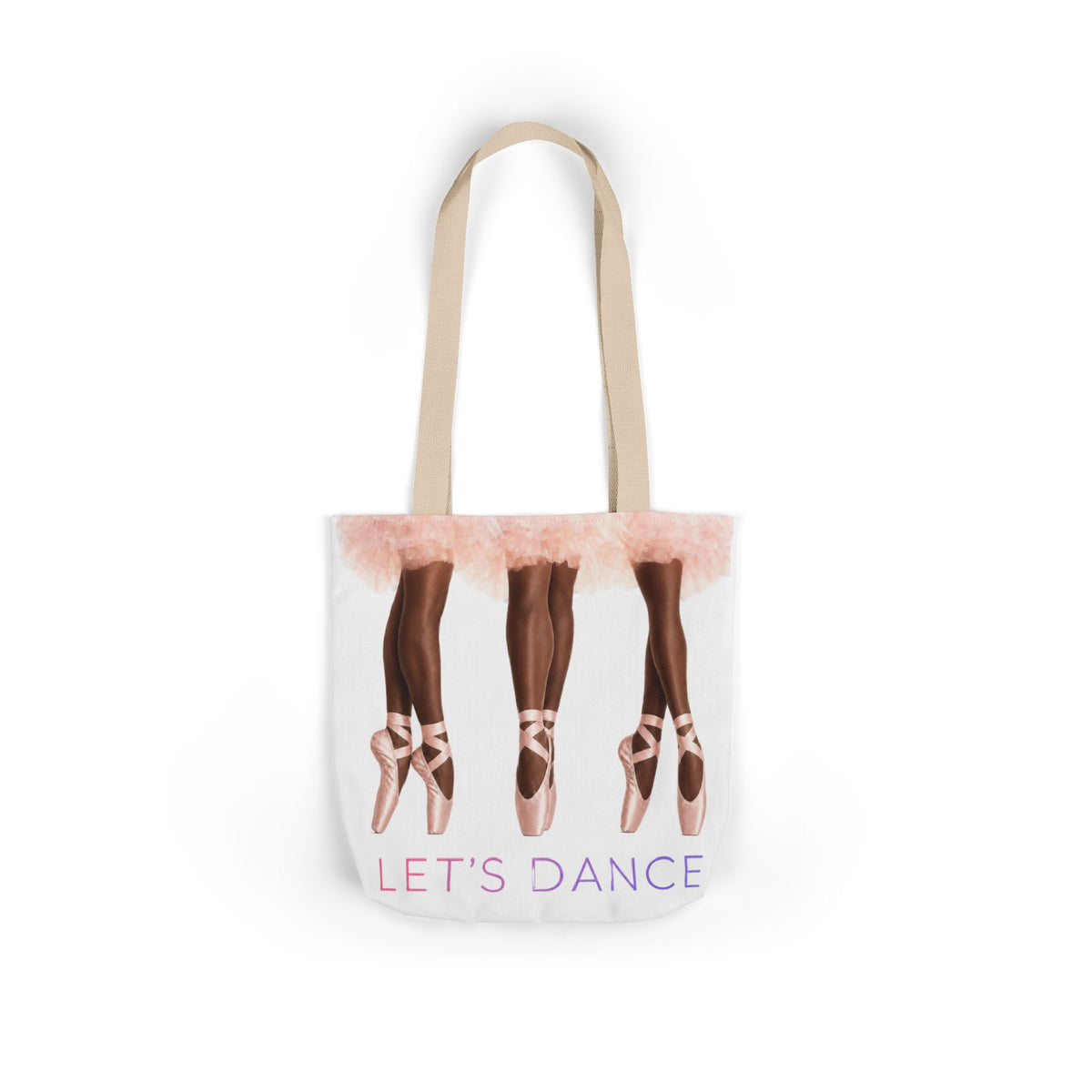 Ballet Tote Bag — 'Let's Dance' Ballerina Canvas Tote
