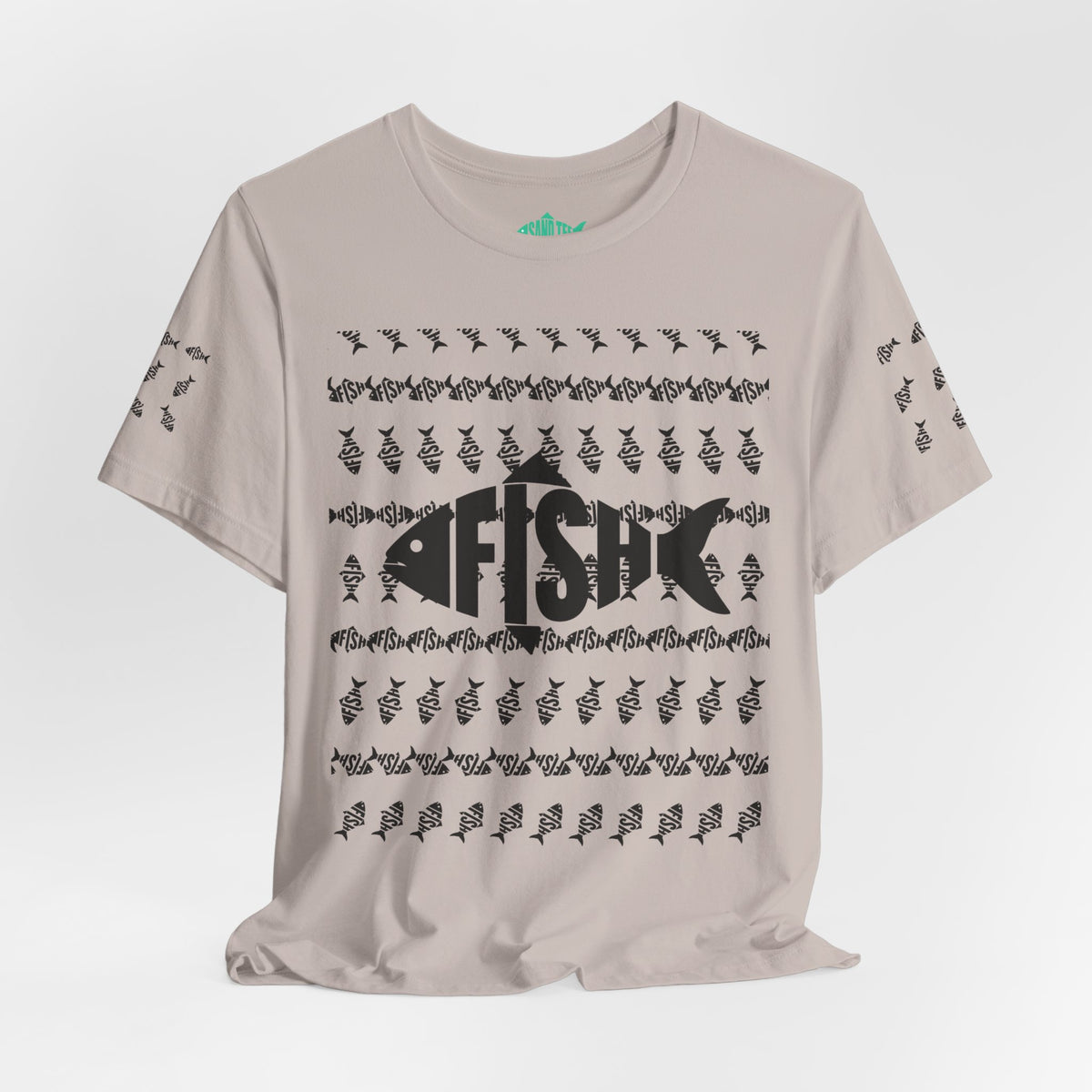 Fish Graphic Tee — 'FISH' Silhouette Fishing Shirt