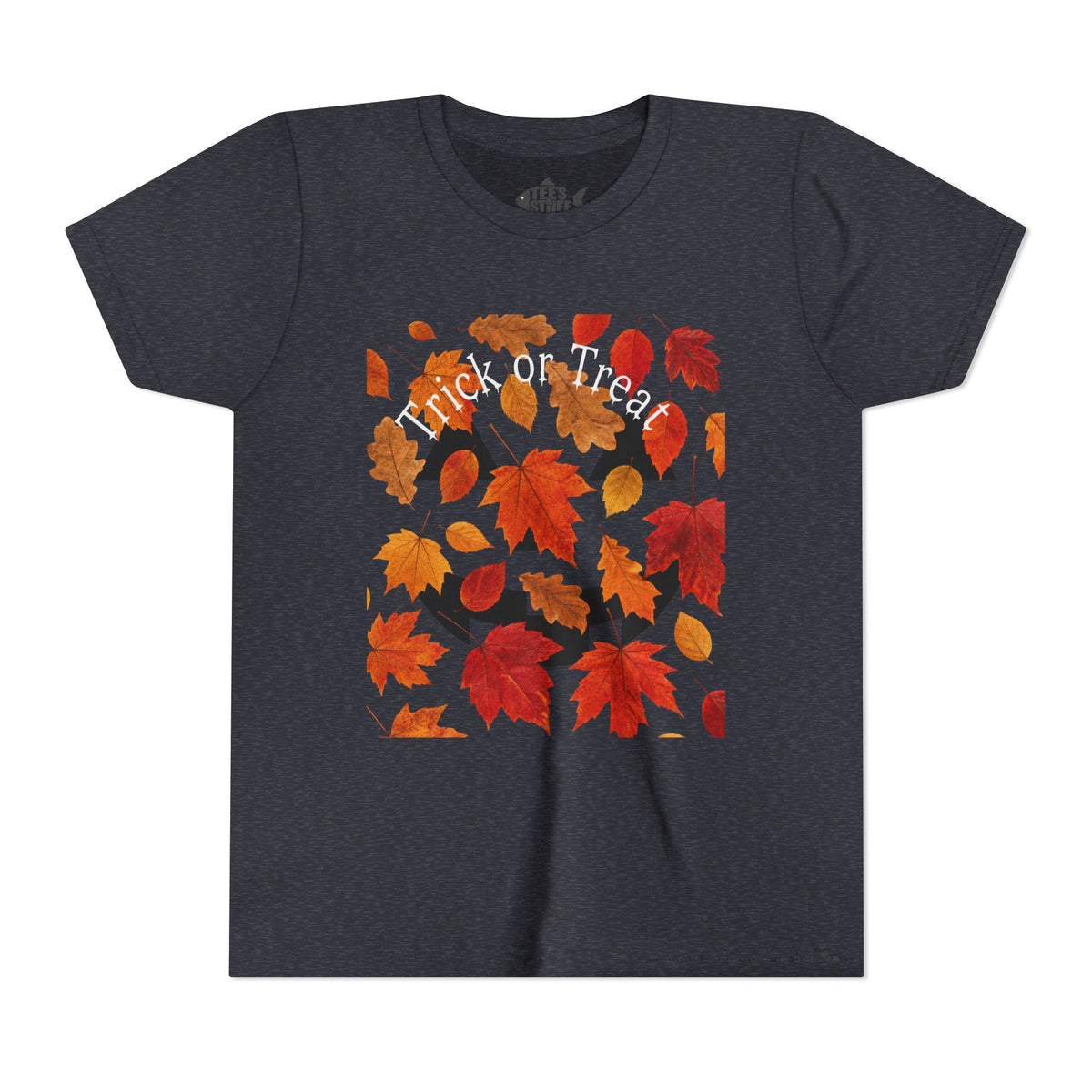 Youth Autumn Falling Leaves Short Sleeve Tee