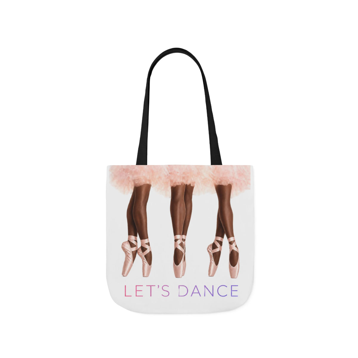 Ballet Tote Bag — 'Let's Dance' Ballerina Canvas Tote