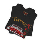Vintage Classic Car Floral Graphic T-Shirt