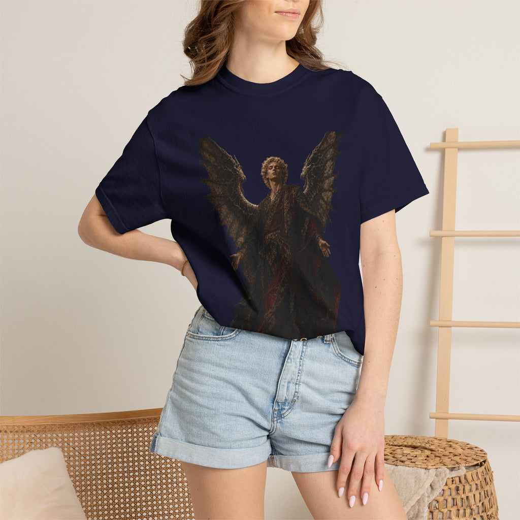 Guardian Angel -Faith- Graphic T‑Shirt — 'Tutus Sum' Cross Tee