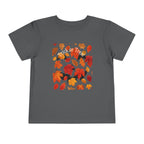 Toddler Halloween Pumpkin and Autumn Leaves Tee