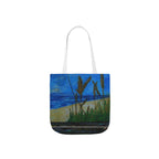 Beach Grasses Canvas Tote — Seaside Painting Reusable Bag Original art by Doulton