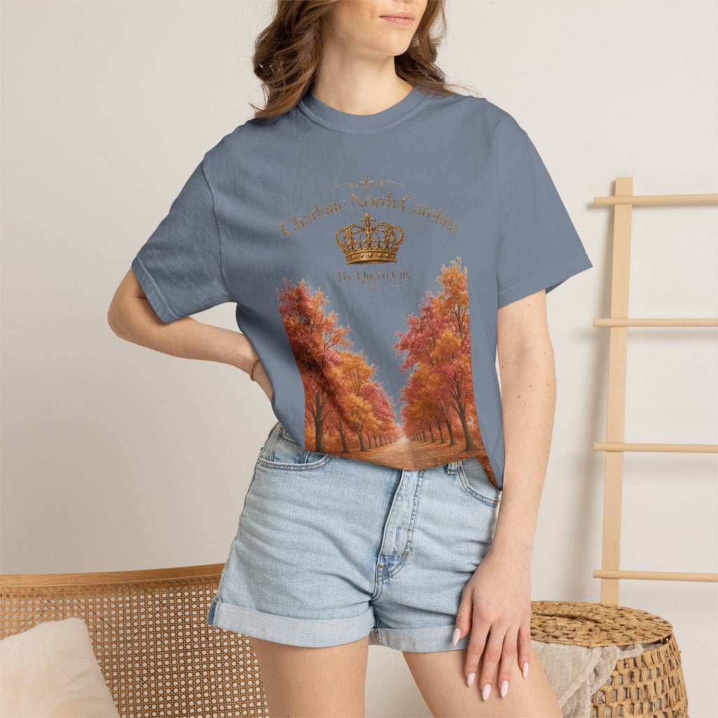 Charlotte North Carolina Autumn Tree Lane T-Shirt