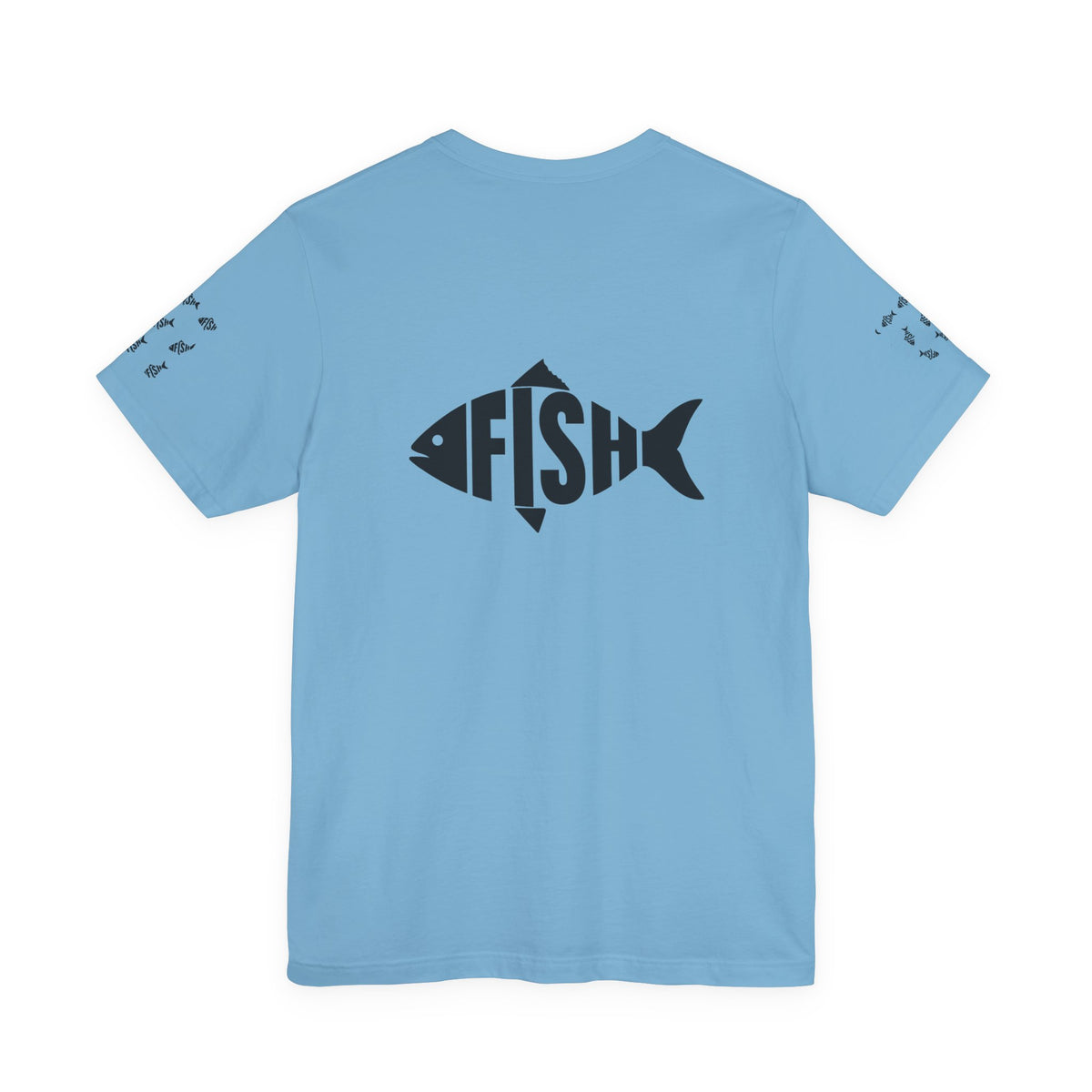 Fish Graphic Tee — 'FISH' Silhouette Fishing Shirt