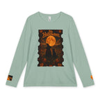 Women’s Halloween Long Sleeve Tee – “It’s Halloween” and “Hello Halloween” Witchy Moon Design