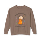 Faith Crewneck Sweatshirt — "When the Praises Go Up, The Blessings Come Down" Cute Choir Design