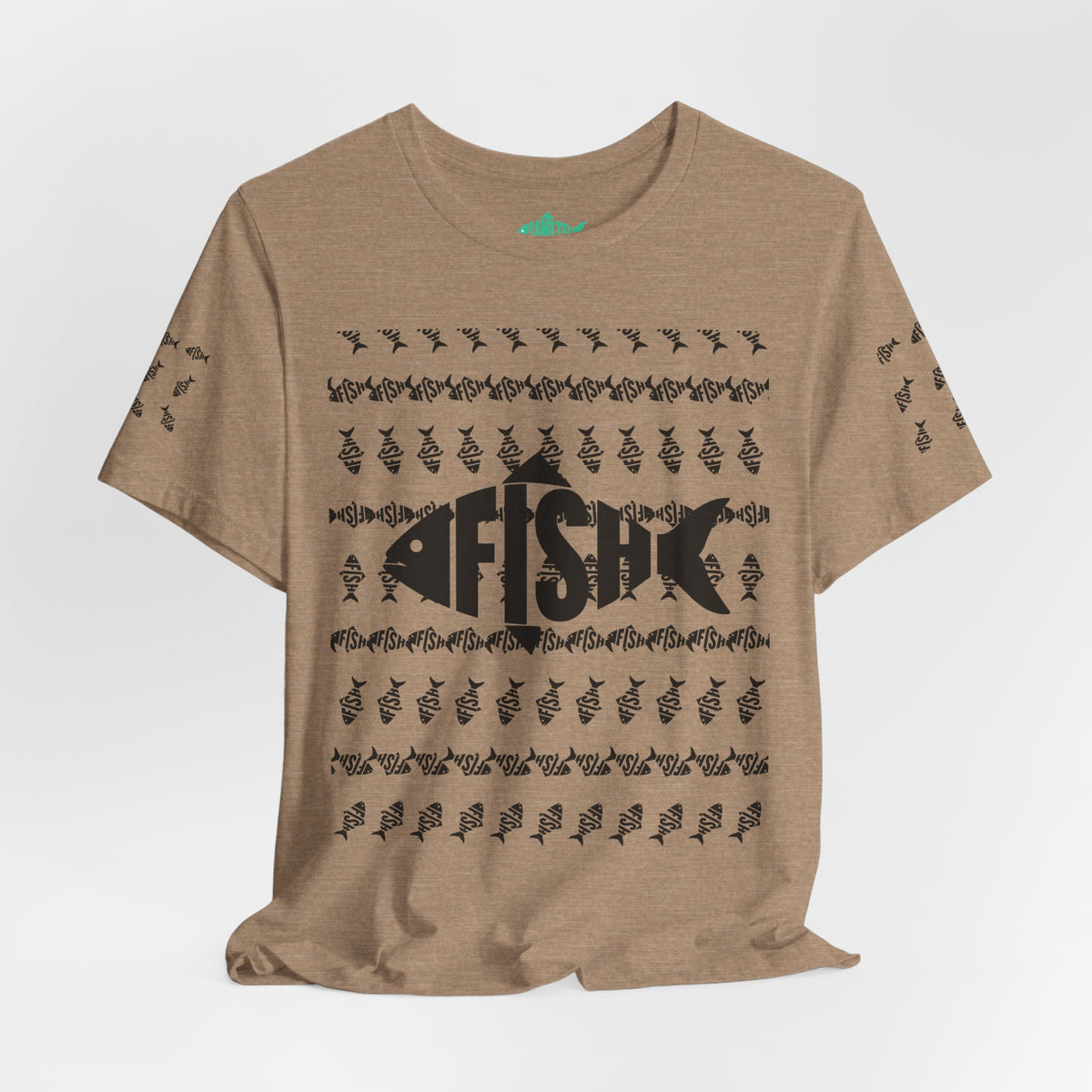 Fish Graphic Tee — 'FISH' Silhouette Fishing Shirt