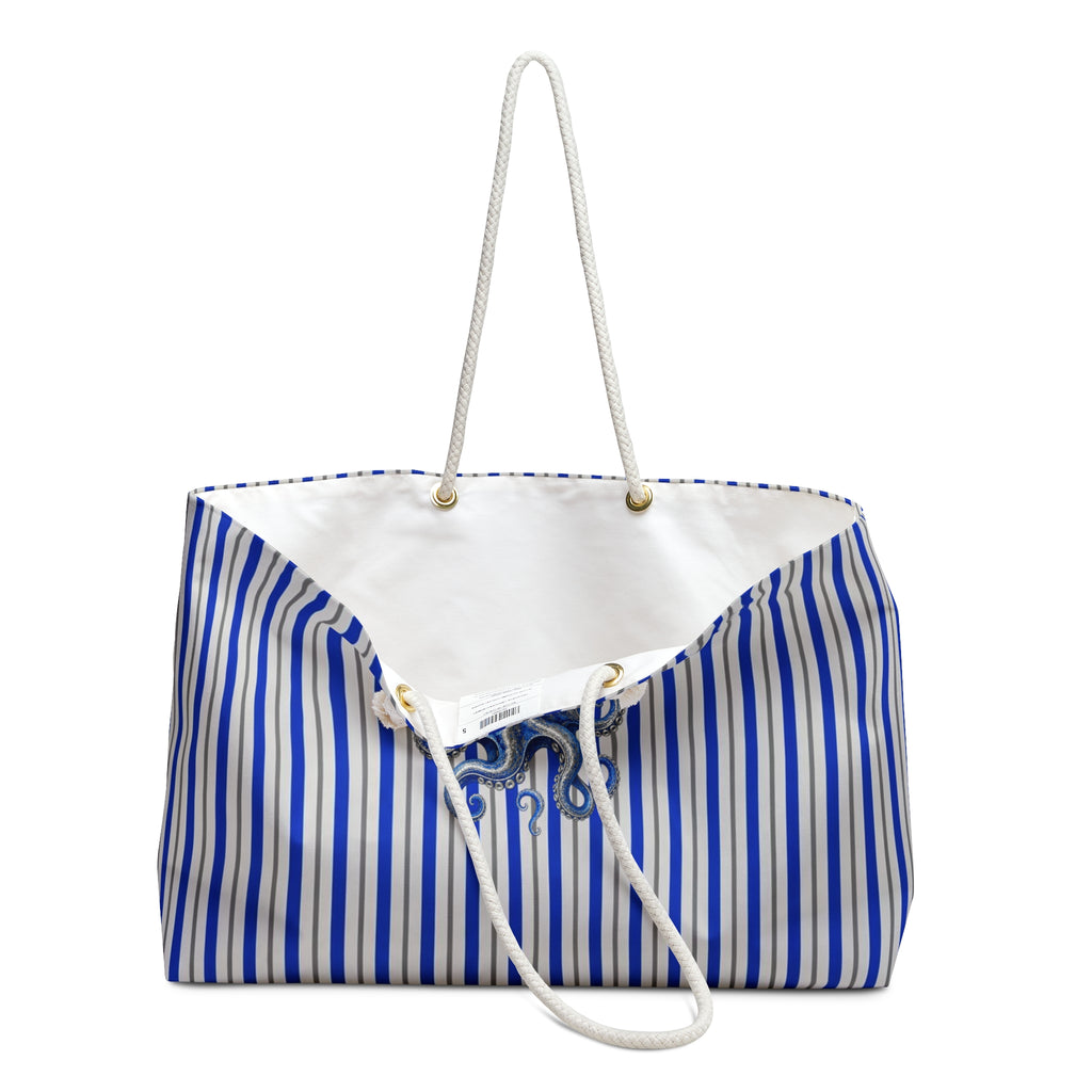 Nautical Octopus Stripe Weekender Bag