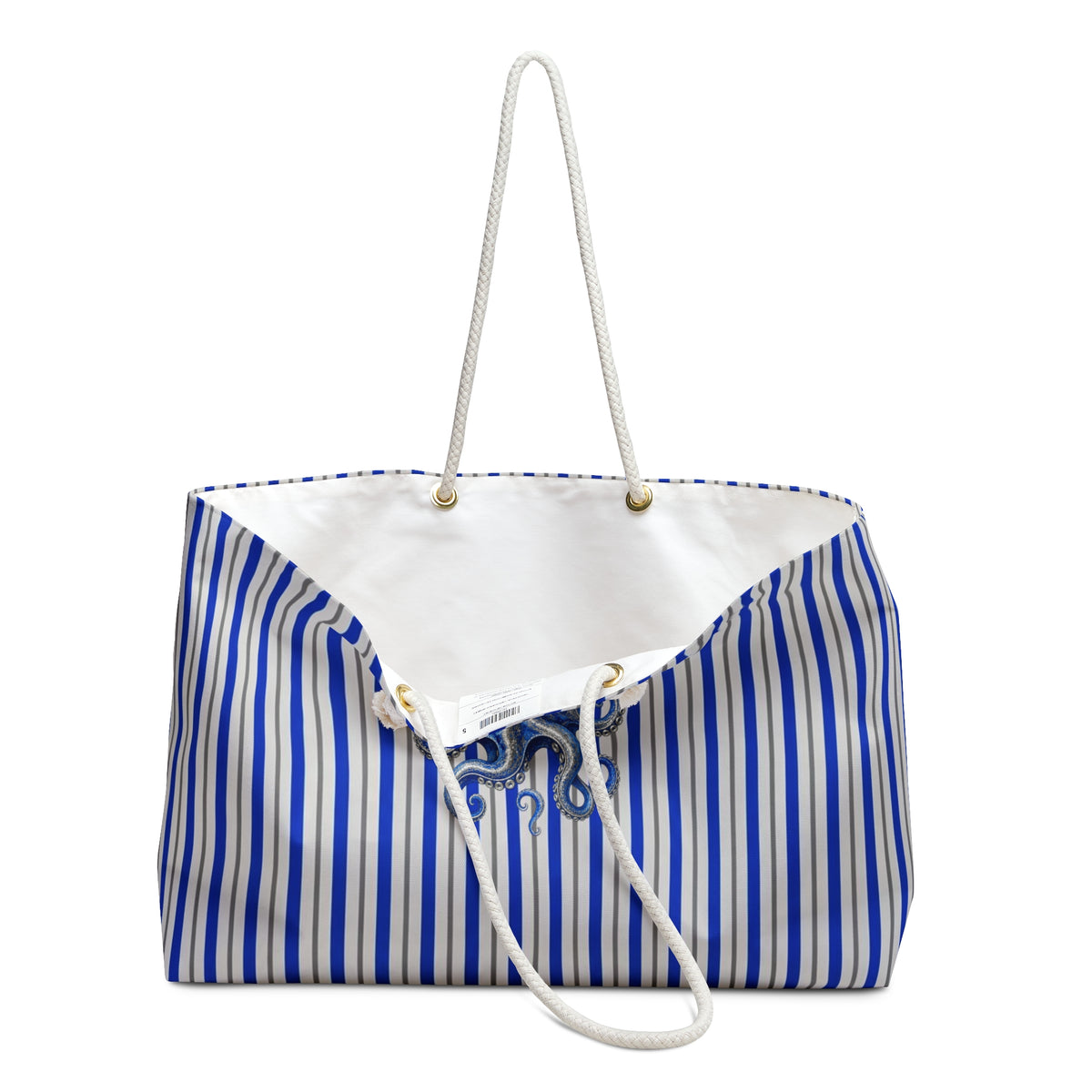 Nautical Octopus Stripe Weekender Bag