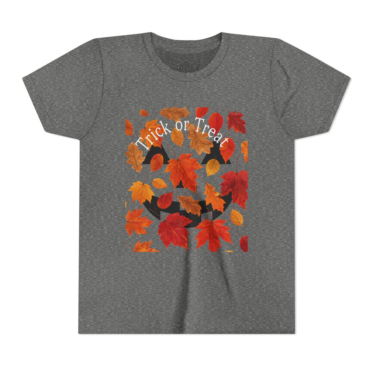 Youth Autumn Falling Leaves Short Sleeve Tee