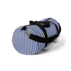Striped Blue Travel Duffel Bag – Lightweight Beach & Gym Weekender