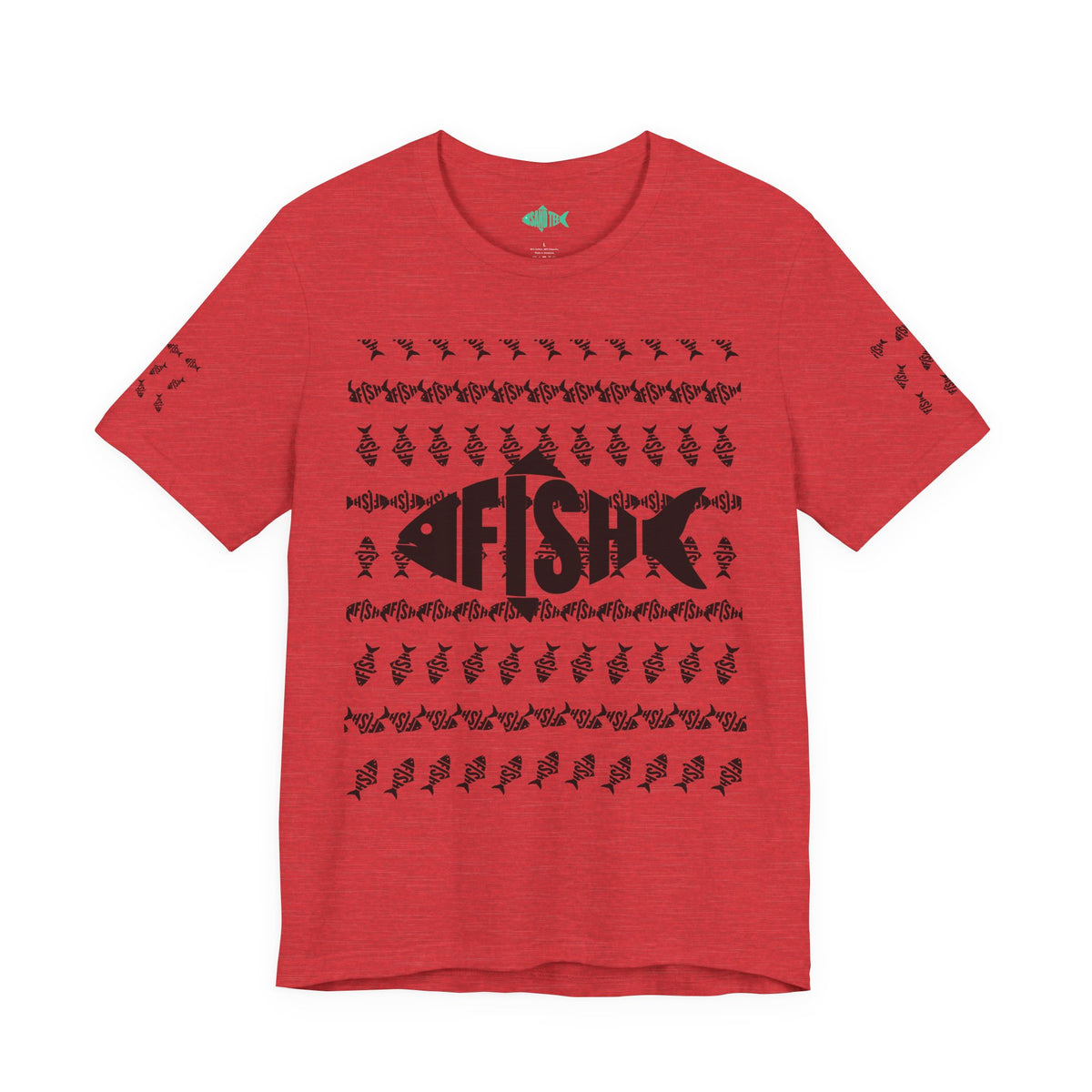 Fish Graphic Tee — 'FISH' Silhouette Fishing Shirt