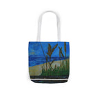 Beach Grasses Canvas Tote — Seaside Painting Reusable Bag Original art by Doulton